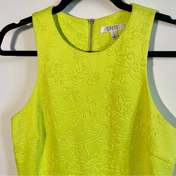 Spense Citron Floral Embossed Dress - Picture 3 of 5